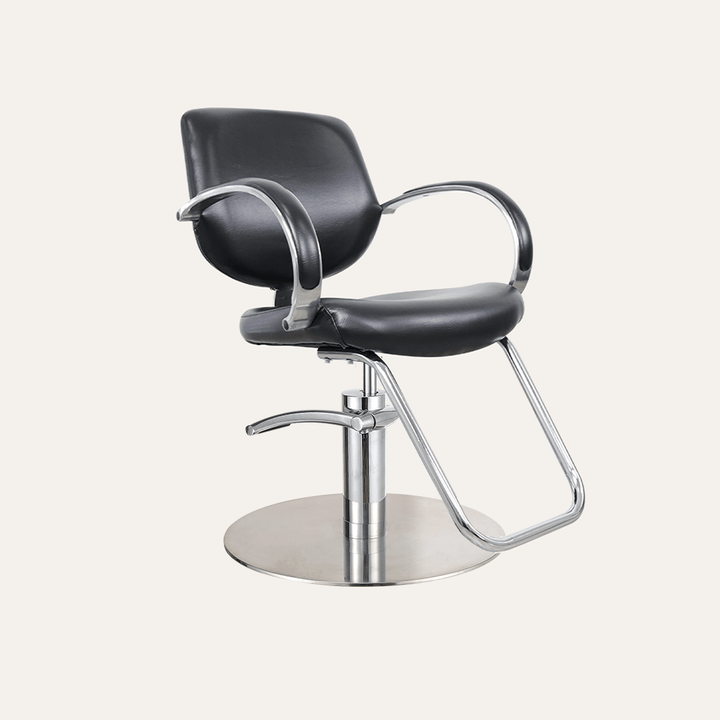 Keller International Movement Salon Chair Stainless Circle +$30 DSP-KEL-APCHR-K1039-BLACK