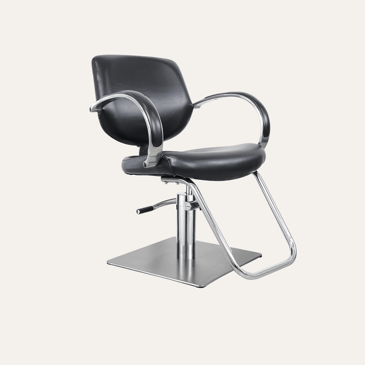 Keller International Movement Salon Chair Stainless Square +$30 DSP-KEL-APCHR-K1039-BLACK