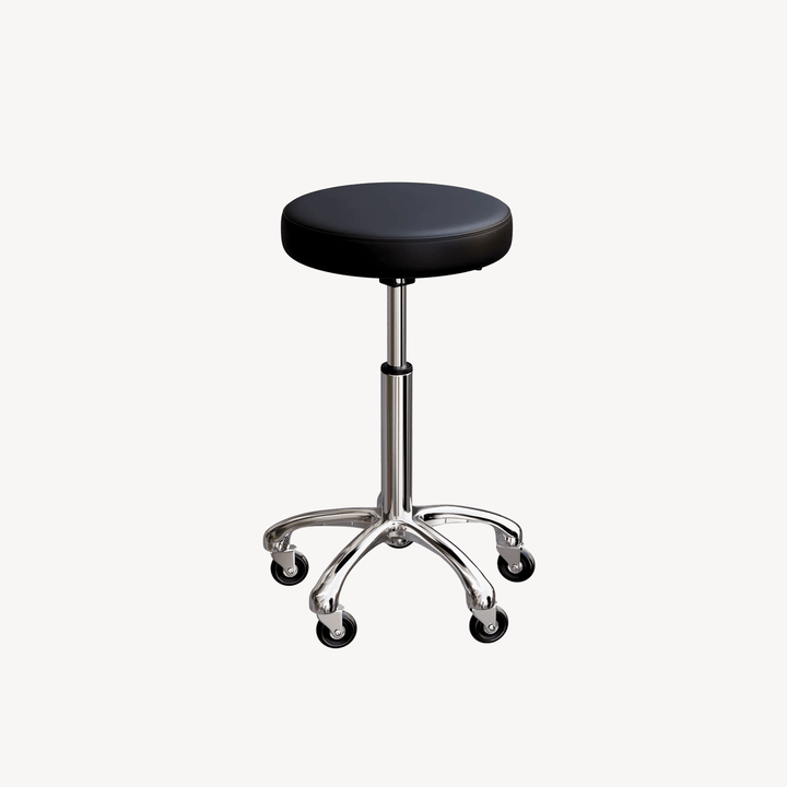 Spa Numa BUTTON Esthetician Stool with Metal Base (1023A)