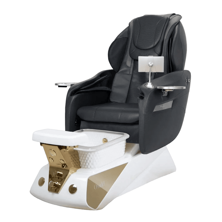 Osaki Spa Osaki Comet Pedicure Chair Black / Silver/Gold Chrome DSP-OSK-SPA-SMT-BLK-SIL-GLD