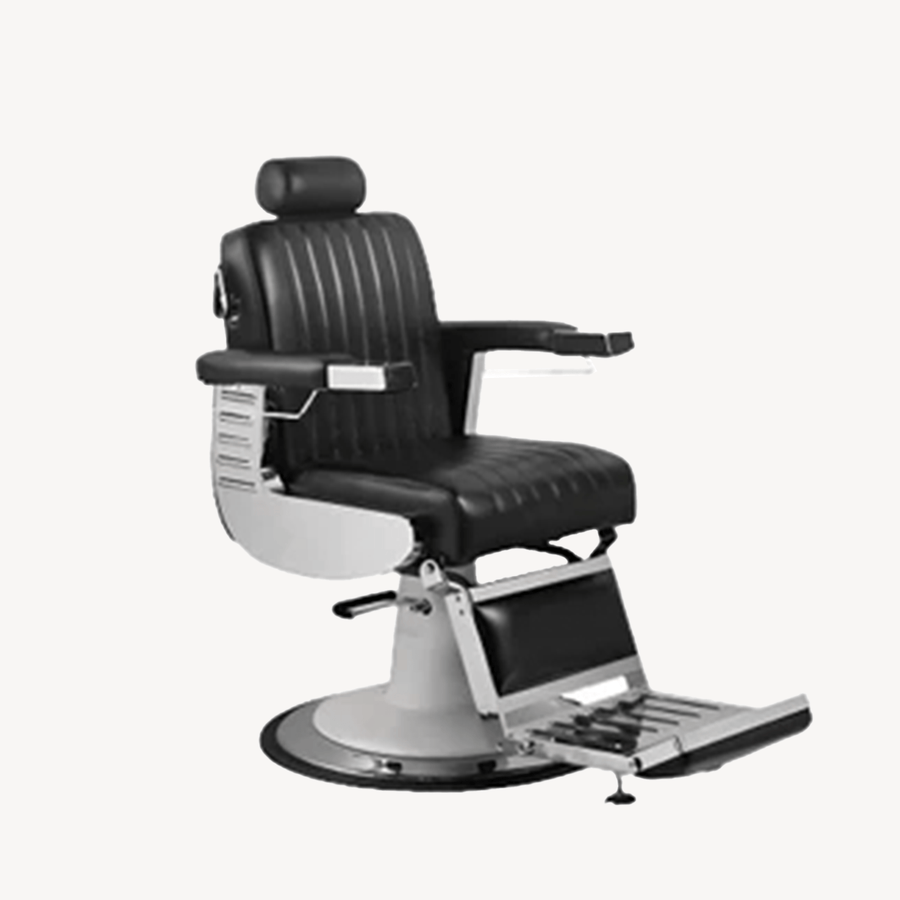Keller International PARLOR Barber Chair Matte Black DSP-KEL-BBCHR-K2095-MATTE-BLACK