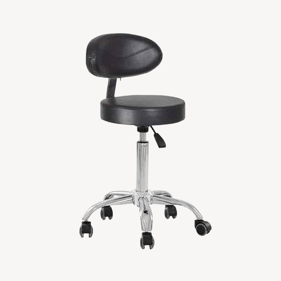 Beauty-Ace Seli Esthetician Stool with Backrest