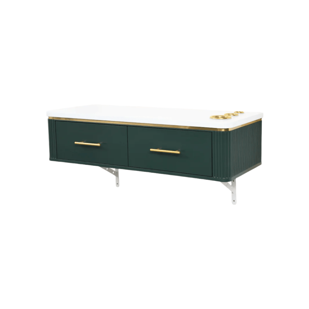 Keller International René Wall Mounted Styling Station Evergreen DSP-KEL-SYSTL-K7004-EVERGREEN