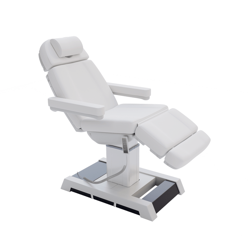 Spa Numa MEDICI Heavy Duty Medical Grade Pedestal 4-Motor Treatment Chair (2218B) White FF-FCCHR-2218B-WHT