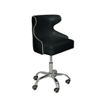 LUX SPA LUX 550  Technician Rollable Chair For Manicure Station Royal Black DSP-LUX-TCSTL-LUX550-BLK