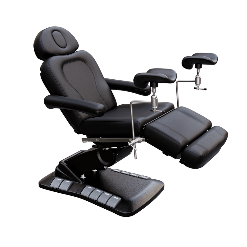 Spa Numa SWIVEL DELUXE 4 Motor Electric Treatment Chair Bed (2246EB) All-Black / Yes