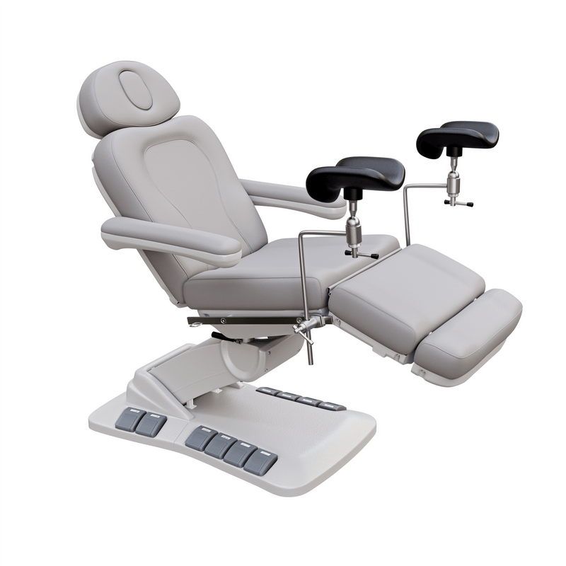 Spa Numa SWIVEL DELUXE 4 Motor Electric Treatment Chair Bed (2246EB) Silver / Yes