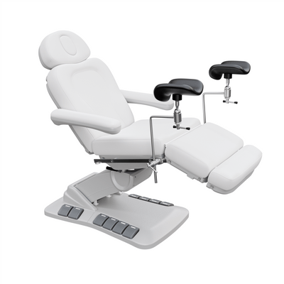 Spa Numa SWIVEL DELUXE 4 Motor Electric Treatment Chair Bed (2246EB) White / Yes