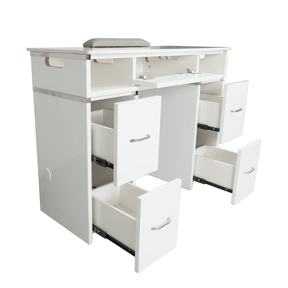 LUX 450 Single Manicure Nail Table Marble ( No Vacuum )