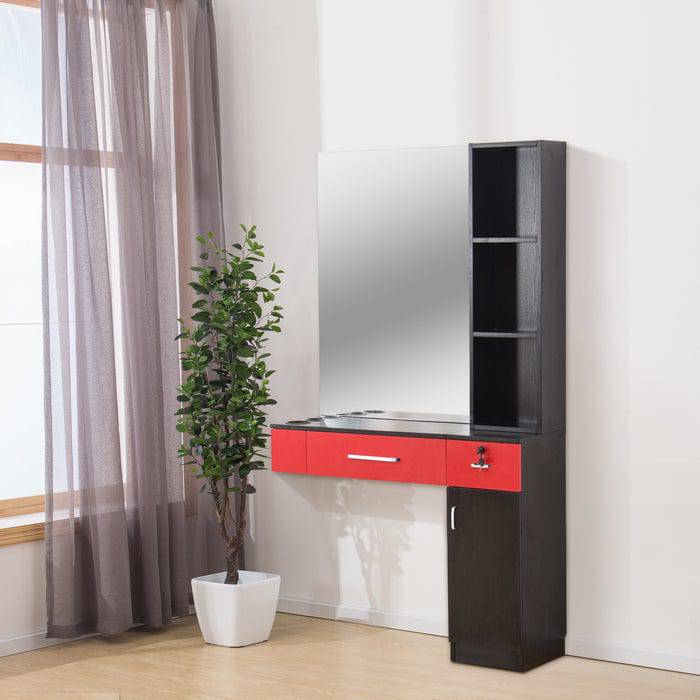 Brooks Salon Furnishing MirroStyle Wall-Mount Hair Station