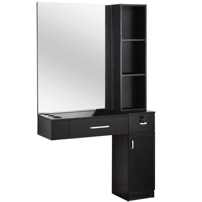 Brooks Salon Furnishing MirroStyle Wall-Mount Hair Station