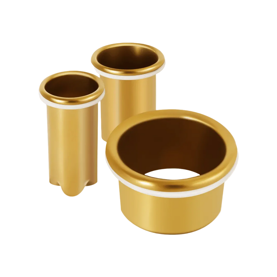 Keller International 3-Piece Styling Station Premium Appliance Holder Set Gold DSP-KEL-APPHDR-AH-LARGE-GOLD