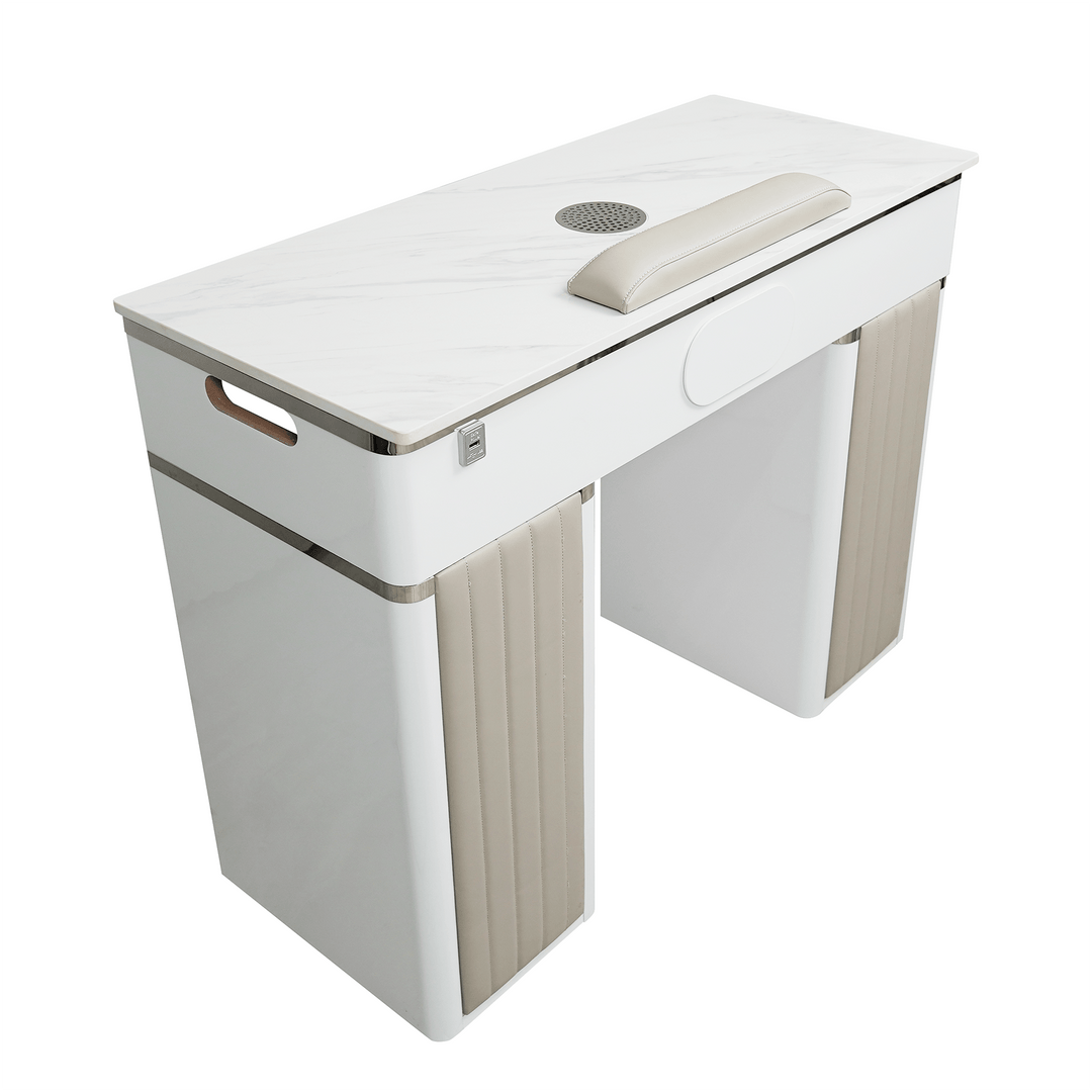 LUX SPA LUX 450 Single Manicure Nail Table Marble ( No Vacuum )