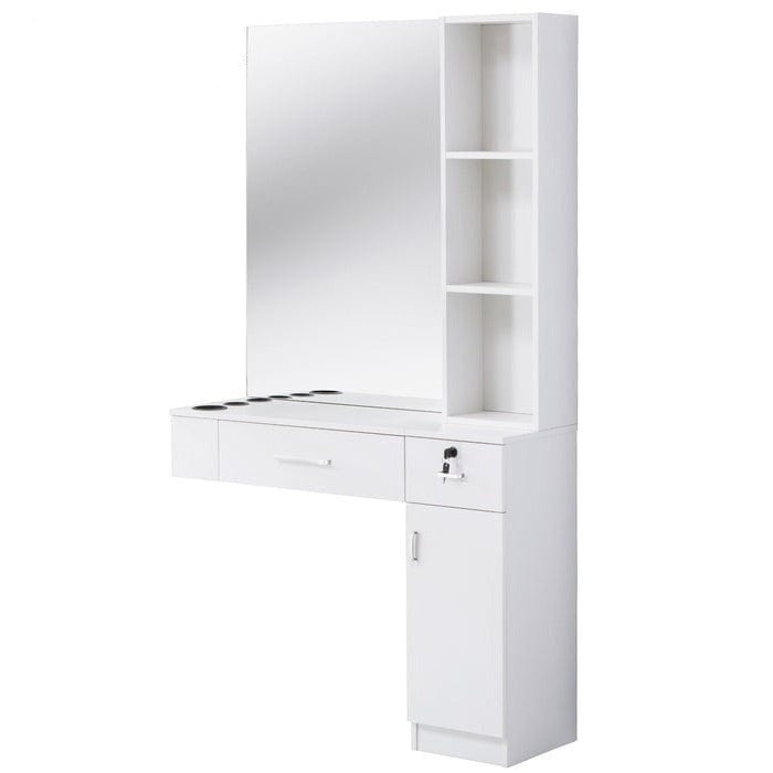 Brooks Salon Furnishing MirroStyle Wall-Mount Hair Station