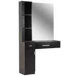 Brooks Salon Furnishing Archer Wall-Mounted Styling Station (Right) Black DSP-BBP-SYSTL-3036-BLK