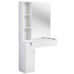 Brooks Salon Furnishing Archer Wall-Mounted Styling Station (Right) White DSP-BBP-SYSTL-3036-WHT