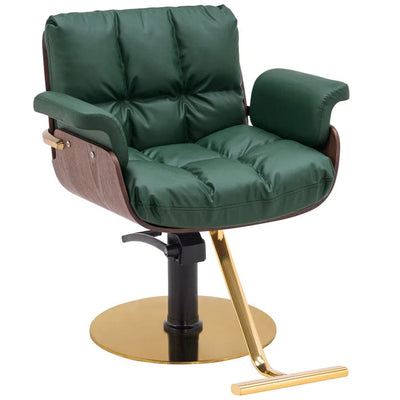 Brooks Salon Furnishing HydroFlow Salon Chair: Cutting-Edge Beauty Spa Styling Gear Green FF-BBP-SYCHR-3071-GRN