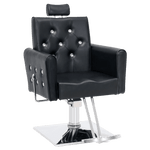 Brooks Salon Furnishing Nivelle All-Purpose Barber Chair Black DSP-BBP-BBCHR-6154-3123-BLK