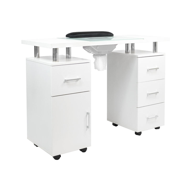 Mayakoba Glasglow II Manicure Table White