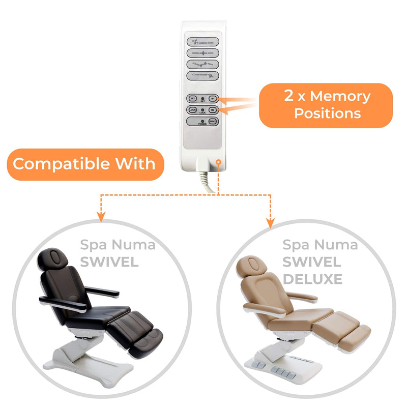 Spa Numa 2246B/2246EB treatment chair - Memory Hand Remote Corded FF-FCCHR-2246B-EB-MEMORY