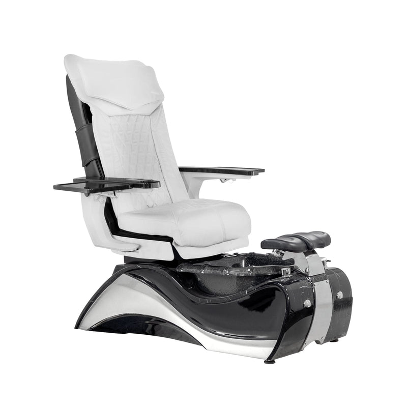 Mayakoba FIOR Shiatsulogic DX Pedicure Chair DX-White / Caviar Black with Marble Trim AYC-SPA-FIOR-DX2307-1255BLKMBL-18VWH