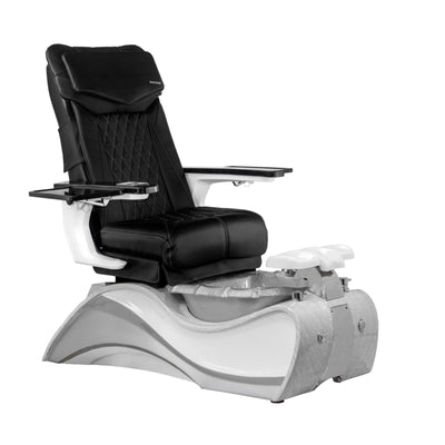 Mayakoba FIOR Shiatsulogic DX Pedicure Chair DX-Black / Ultra White with Grey Oak Trim AYC-SPA-FIOR-DX2307-1255WHTGRY-18VBLK