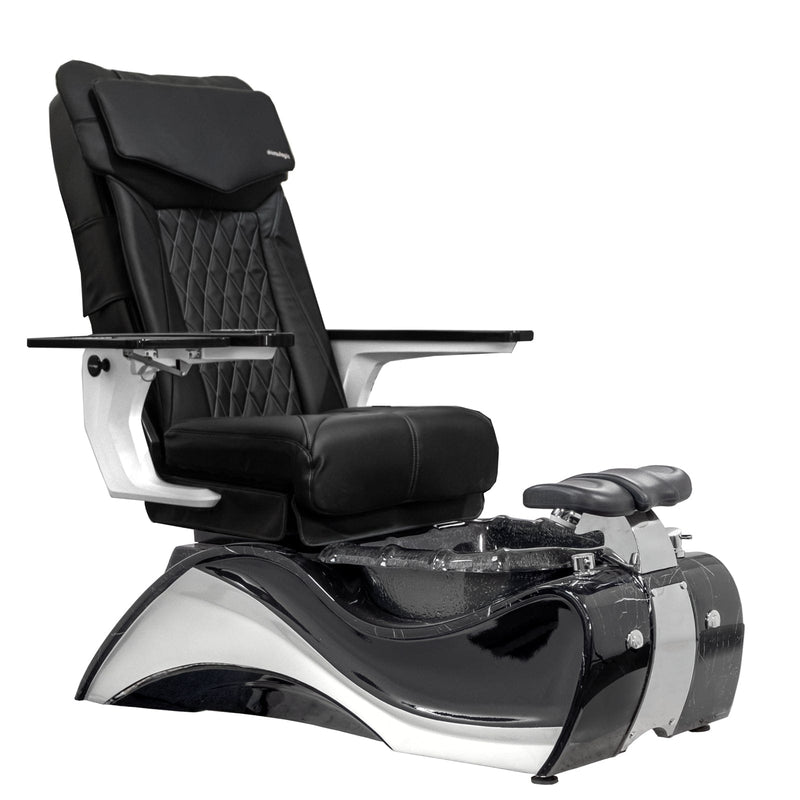 Mayakoba FIOR Shiatsulogic DX Pedicure Chair DX-Black / Caviar Black with Marble Trim AYC-SPA-FIOR-DX2307-1255BLKMBL-18VBLK