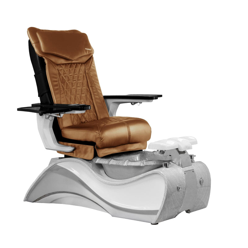 Mayakoba FIOR Shiatsulogic DX Pedicure Chair DX-Cappuccino / Ultra White with Grey Oak Trim AYC-SPA-FIOR-DX2307-1255WHTGRY-18VCPO