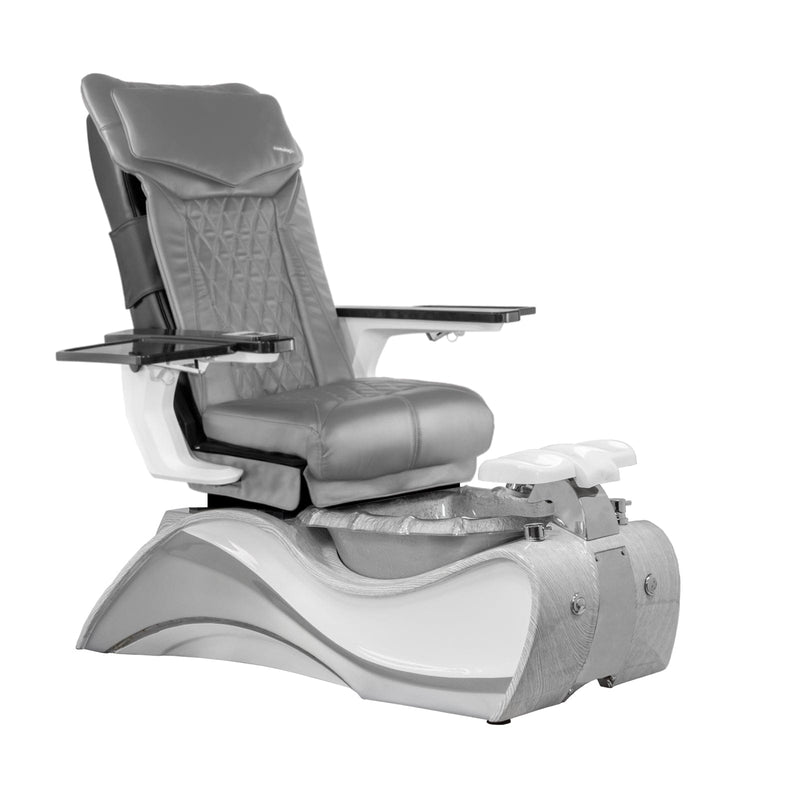 Mayakoba FIOR Shiatsulogic DX Pedicure Chair DX-Grey / Ultra White with Grey Oak Trim AYC-SPA-FIOR-DX2307-1255WHTGRY-18VGY