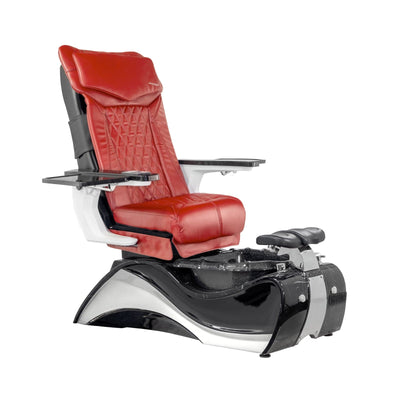 Mayakoba FIOR Shiatsulogic DX Pedicure Chair DX-Red / Caviar Black with Marble Trim AYC-SPA-FIOR-DX2307-1255BLKMBL-18VRD