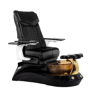 Mayakoba LOTUS II Shiatsulogic DX Pedicure Chair DX-Black / Black and All Gold Lotus II AYC-SPA-LOTUS-2-DX-839ABLKGLD-18VBLK