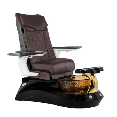 Mayakoba LOTUS II Shiatsulogic DX Pedicure Chair DX-Coffee / Black and All Gold Lotus II AYC-SPA-LOTUS-2-DX-839ABLKGLD-18VCFE