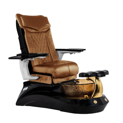 Mayakoba LOTUS II Shiatsulogic DX Pedicure Chair DX-Cappuccino / Black and All Gold Lotus II AYC-SPA-LOTUS-2-DX-839ABLKGLD-18VCPO