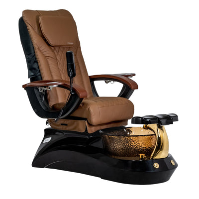 Mayakoba LOTUS II Shiatsulogic EX-R Pedicure Chair Cappuccino EXR / Black and All Gold Lotus II