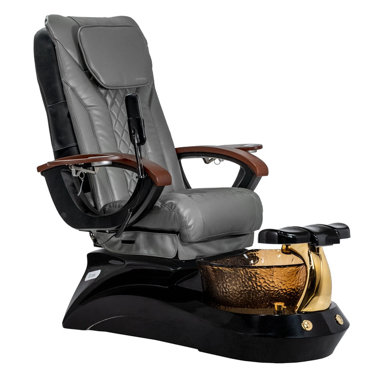 Mayakoba LOTUS II Shiatsulogic EX-R Pedicure Chair Grey EXR / Black and All Gold Lotus II