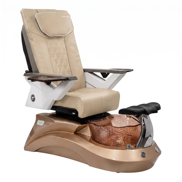 Mayakoba LOTUS II Shiatsulogic FX Pedicure Chair Light Khaki FX / Rose Gold Lotus II AYC-SPA-LOTUS-2-FX9653-839AMLTGLD-53LKK