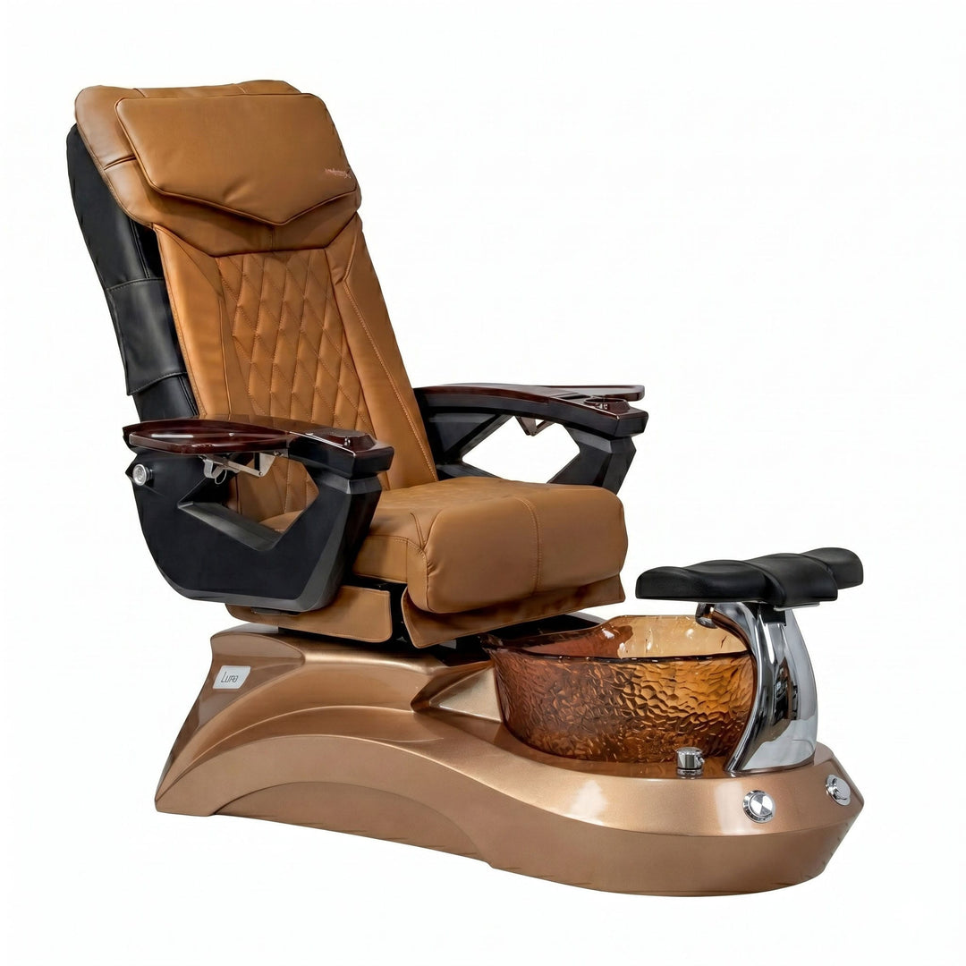 Mayakoba LOTUS II Shiatsulogic LX Pedicure Chair Cappuccino LX / Rose Gold Lotus II AYC-SPA-LOTUS-2-LX-839AMLTGLD-18VCPO