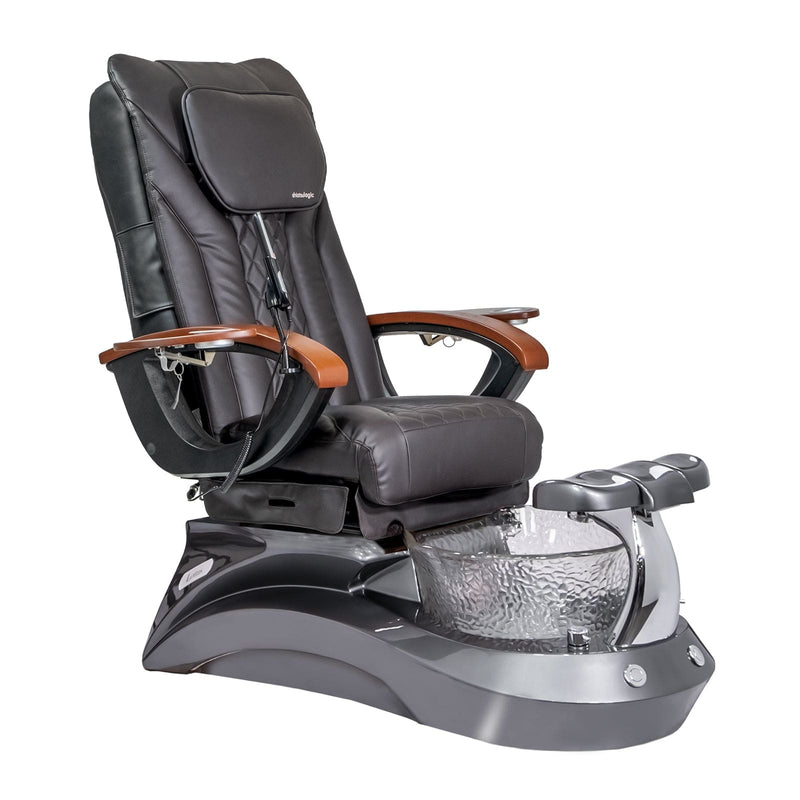 Mayakoba LOTUS II Shiatsulogic EX-R Pedicure Chair Coffee EXR / Metallic Grey and Crystal Lotus II