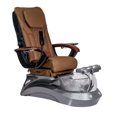 Mayakoba LOTUS II Shiatsulogic EX-R Pedicure Chair Cappuccino EXR / Metallic Grey and Crystal Lotus II