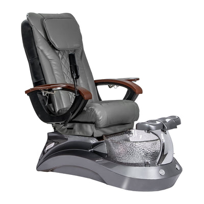Mayakoba LOTUS II Shiatsulogic EX-R Pedicure Chair Grey EXR / Metallic Grey and Crystal Lotus II