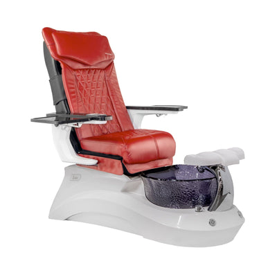 Mayakoba LOTUS II Shiatsulogic DX Pedicure Chair DX-Red / White and Black Lotus II AYC-SPA-LOTUS-2-DX-839WHTBLK-18VRED