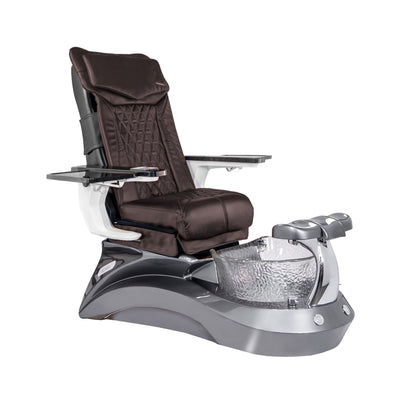 Mayakoba LOTUS II Shiatsulogic DX Pedicure Chair DX-Coffee / Metallic Grey and Crystal Lotus II AYC-SPA-LOTUS-2-DX-839MLTGRY-18VCFE