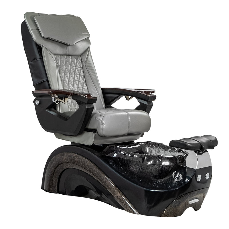 Mayakoba PERLA Shiatsulogic LX Pedicure Chair Grey LX / Black and Black Perla AYC-SPA-PERLA-LX1807-822BLKBLK-18VGY