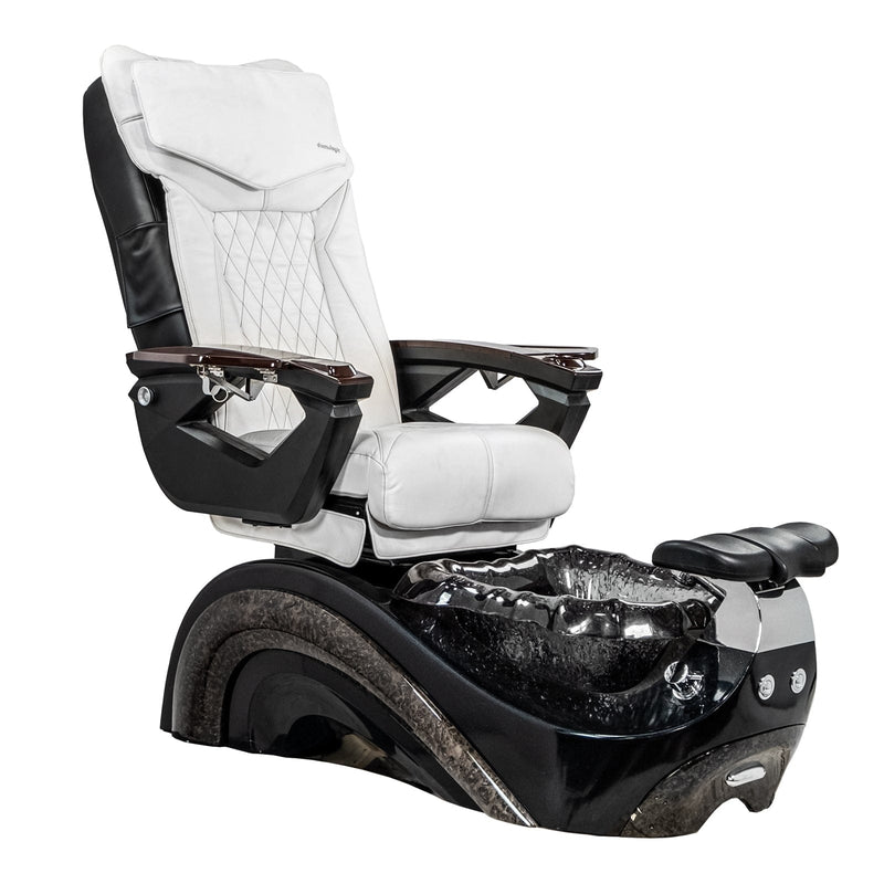 Mayakoba PERLA Shiatsulogic LX Pedicure Chair White LX / Black and Black Perla AYC-SPA-PERLA-LX1807-822BLKBLK-18VWHT