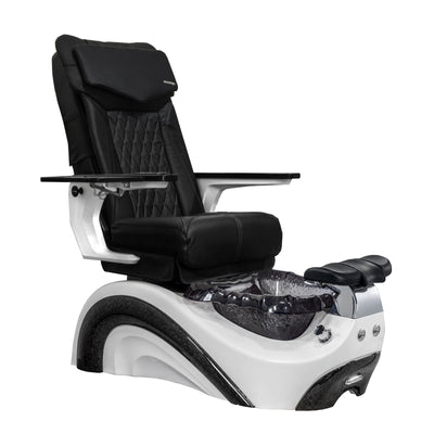 Mayakoba PERLA Shiatsulogic DX Pedicure Chair DX-Black / White and Black Perla AYC-SPA-PERLA-DX2307-822WHTBLK-18VBLK