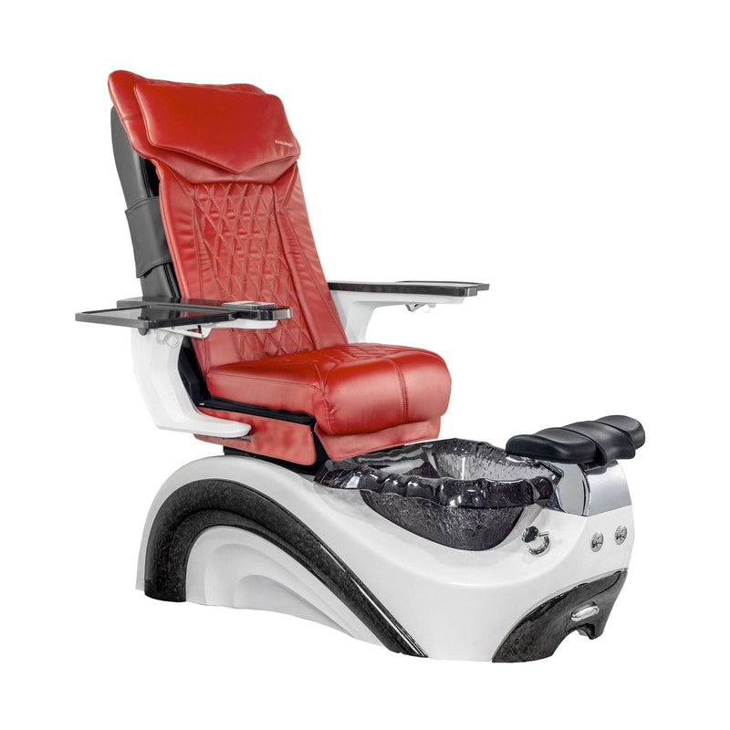 Mayakoba PERLA Shiatsulogic DX Pedicure Chair DX-Red / White and Black Perla AYC-SPA-PERLA-DX2307-822WHTBLK-18VRED