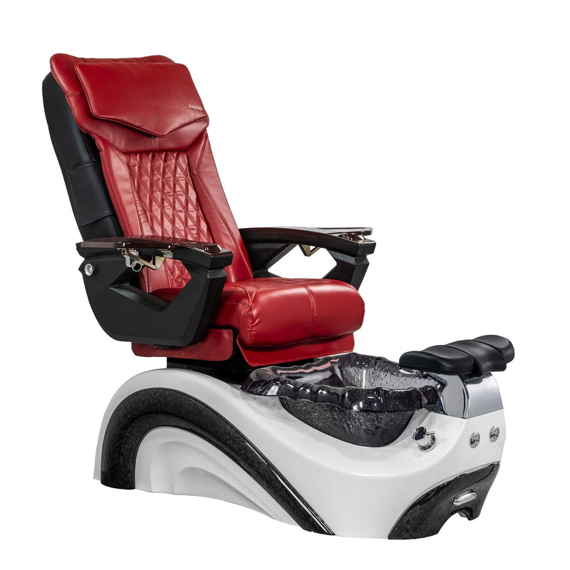 Mayakoba PERLA Shiatsulogic LX Pedicure Chair Deep Red LX / White and Black Perla AYC-SPA-PERLA-LX1807-822WHTBLK-18VRD