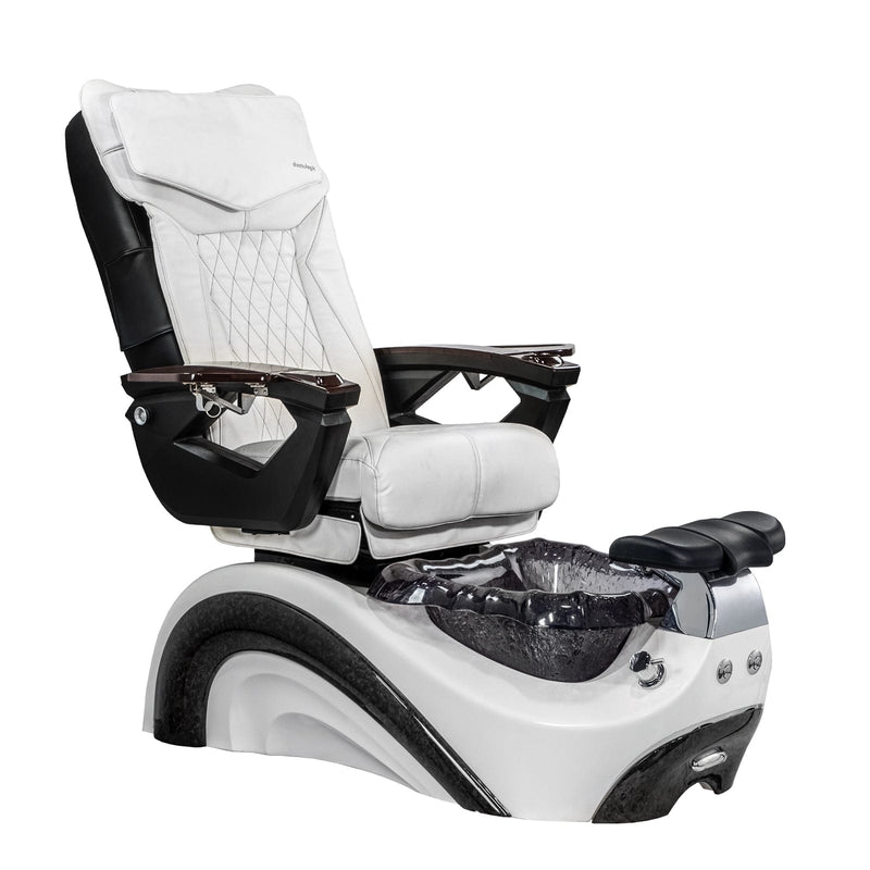 Mayakoba PERLA Shiatsulogic LX Pedicure Chair White LX / White and Black Perla AYC-SPA-PERLA-LX1807-822WHTBLK-18VWHT