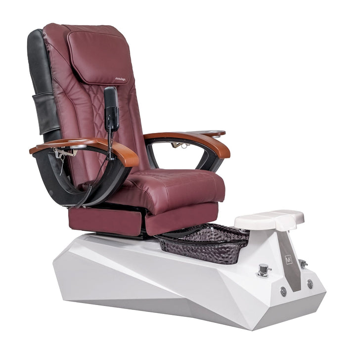 Mayakoba SERENITY Shiatsulogic EX-R Pedicure Chair Burgundy EXR / White and Black Serenity AYC-SPA-SERENITY-EXR-852WHTBLK-20VBG
