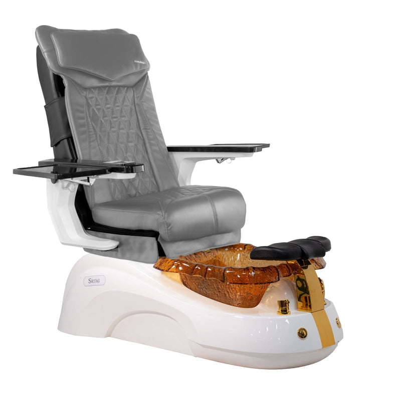 Mayakoba SIENA Shiatsulogic DX Pedicure Chair DX-Grey / White and Gold Siena AYC-SPA-SIENA-DX2307-817WHTGLD-18VGY